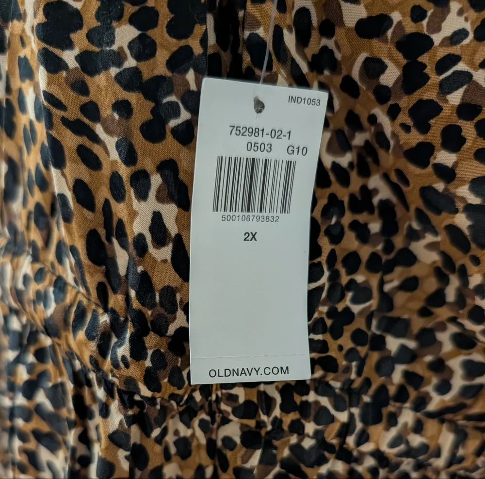 Old Navy Animal Print Ruffle Dress - Picture 4 of 7